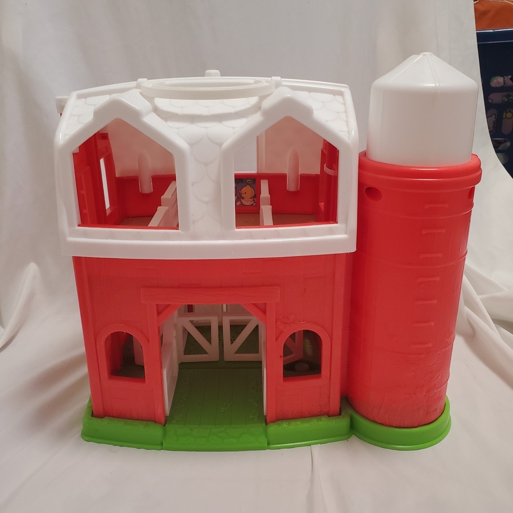 Fisher Price Little People Animal Friends Farm Barn Silo W/ Working Sound